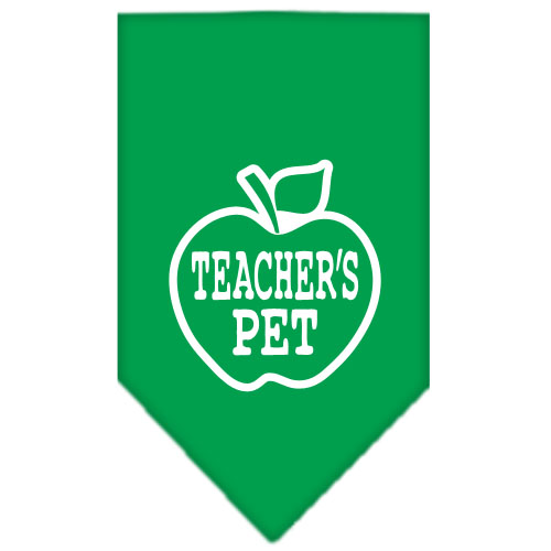 Teachers Pet Screen Print Bandana Emerald Green Large